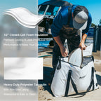 Additional view of the 37QT fish cooler bag with flat bottom