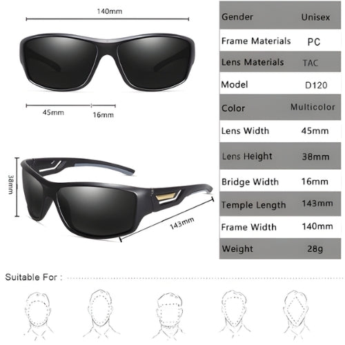 Polarized Camo Sports Sunglasses – UV400 Protection