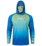 Men's Mahi Camo UV fishing hoodie gaiter