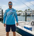 Additional view of Men's Tuna Abyss UV Fishing Hoodie Gaiter