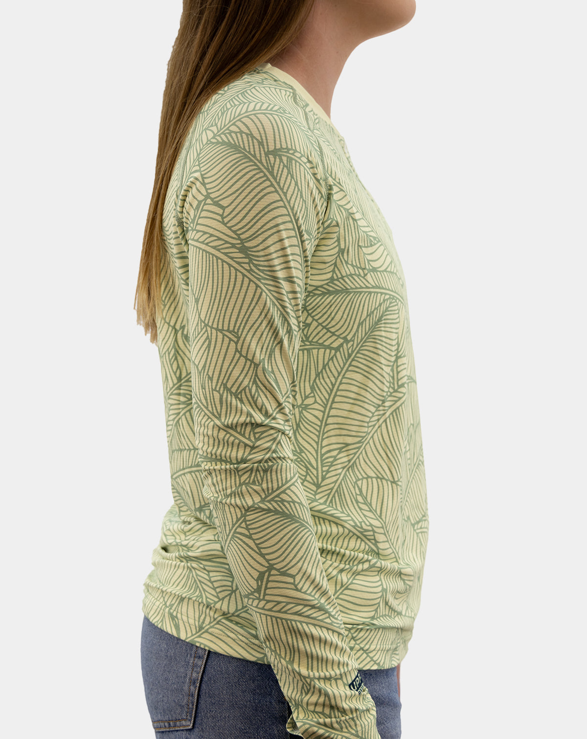 Additional view of Women's Lana UPF 50+ Henley Fishing Shirt – Forest