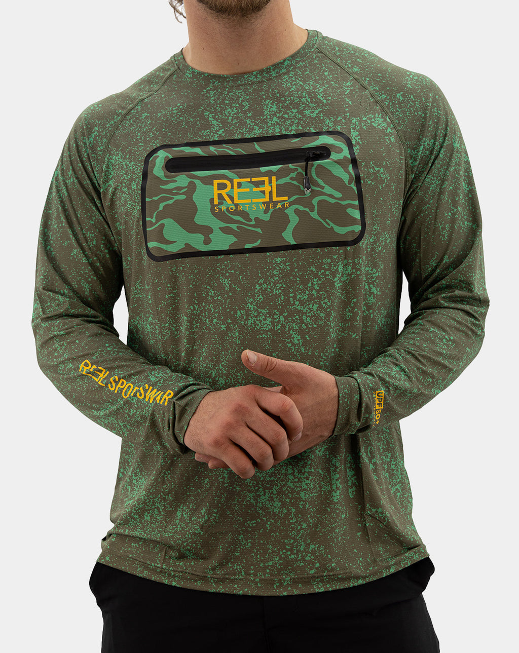 Additional view of Men's Spindrift UPF 50+ Long-Sleeve Fishing Shirt – Green