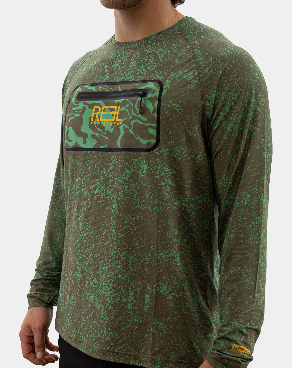 Additional view of Men's Spindrift UPF 50+ Long-Sleeve Fishing Shirt – Green