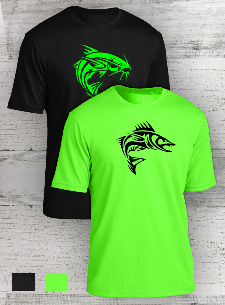 HD Fish Modern Retro Racer Mesh Tee